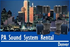 Pa System Denver Rentals